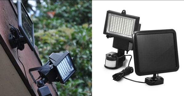 Spot Lights - Motion Sensing - Solar - HILINE Ultra Bright 100-LED Motion Sensing Solar Flood Light #42440