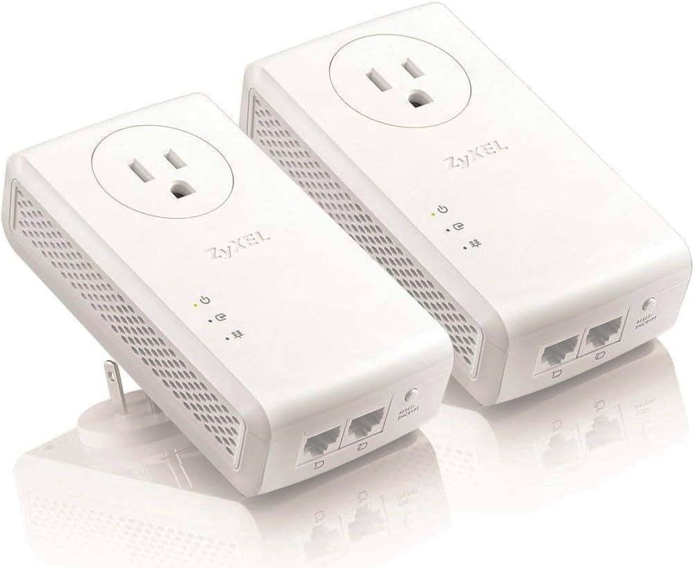 Ethernet Wi-Fi Power Booster -ZyXEL PLA5456 HD 2000 Powerline Ethernet Adapter. #AV2000