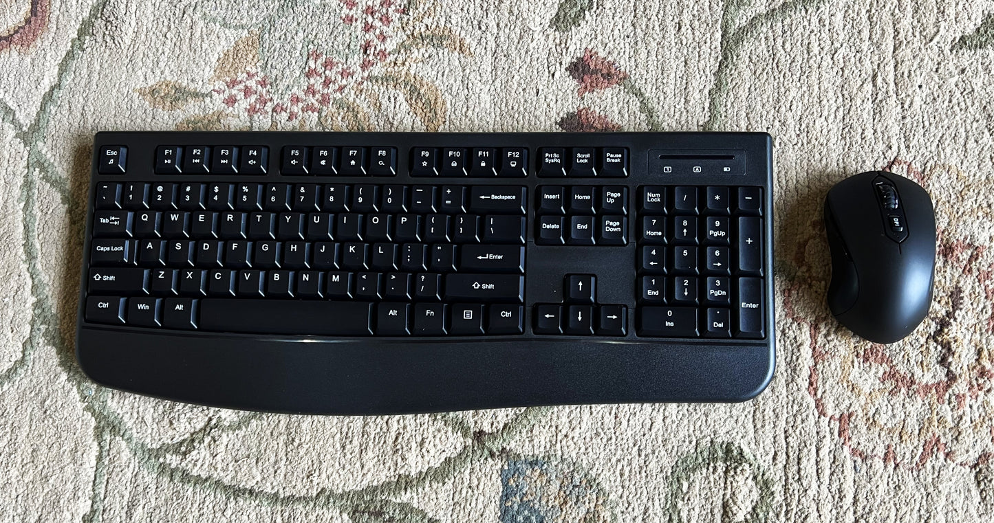 Keyboard and Mouse - Wireless Ergonomic (C203) #EDJO